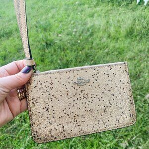 Coach Wristlet With Star Glitter